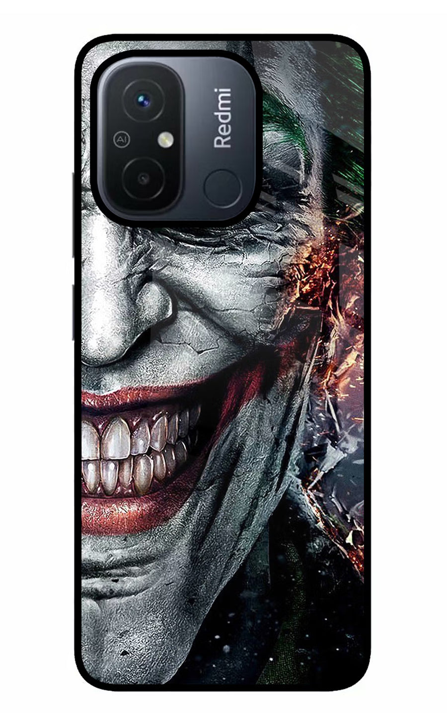 Joker Cam Redmi 12C Back Cover, Glass case
