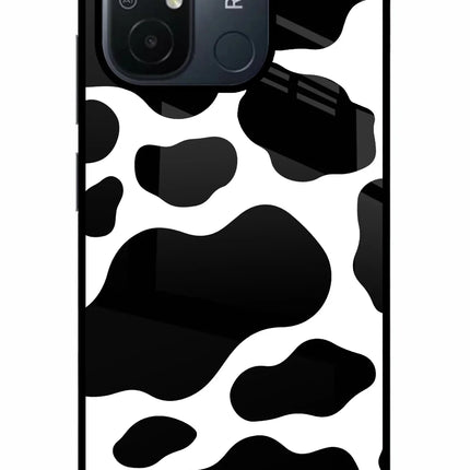 Cow Spots Redmi 12C Glass Case