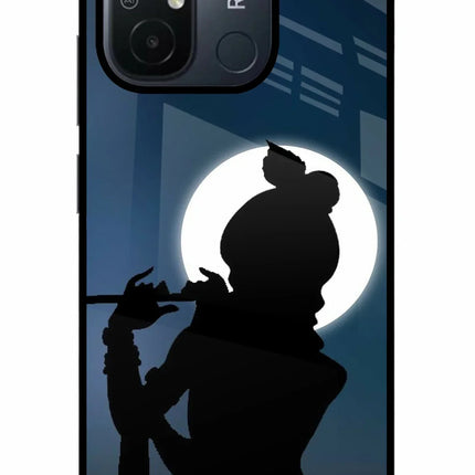 Shri Krishna Silhouette Redmi 12C Glass Case
