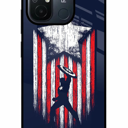Captain America Marvel Art Redmi 12C Glass Case
