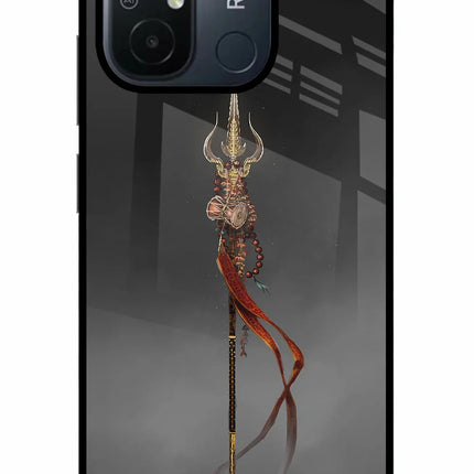 Shiv Trishul Redmi 12C Glass Case