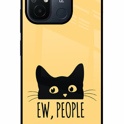 Ew People Catitude Redmi 12C Glass Case