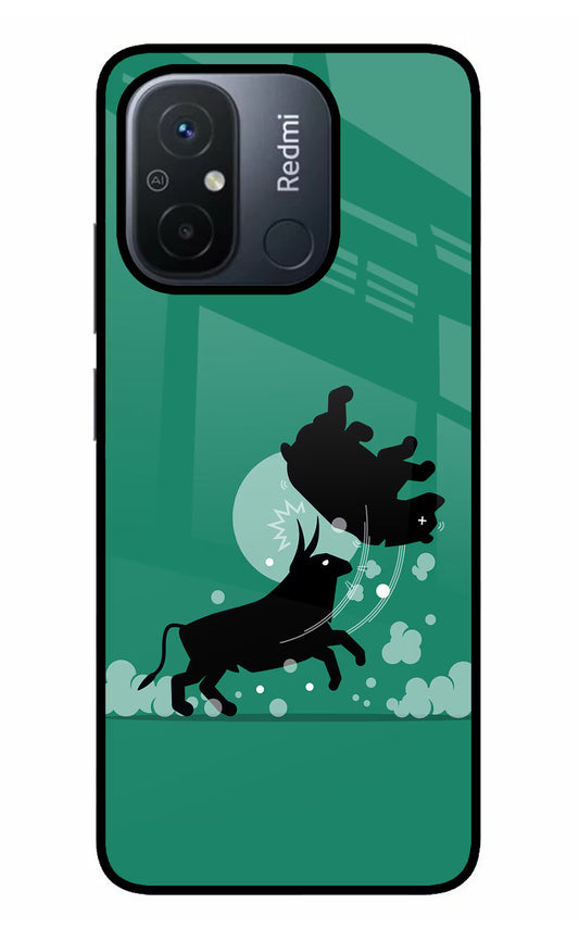 Bull Conqueror Redmi 12C Glass Case