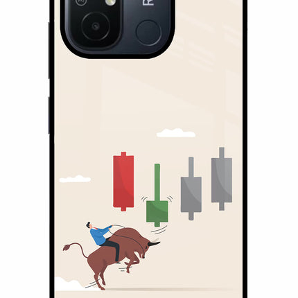 Bull Trading Momentum Redmi 12C Glass Case
