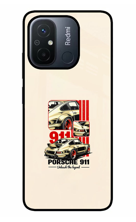 Classic Porsche 911 Redmi 12C Glass Case