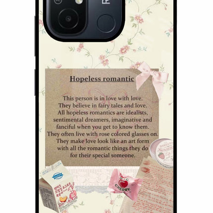 Hopeless Romantic Redmi 12C Glass Case