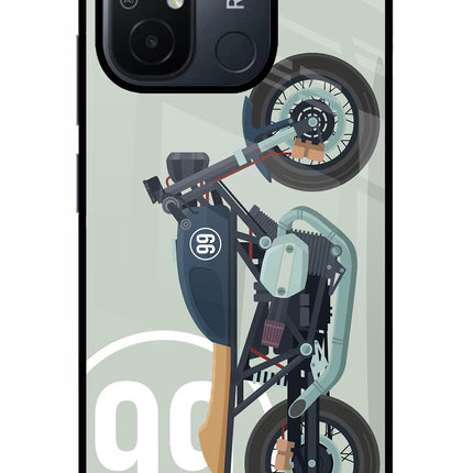 Classic Cafe Racer 99 Redmi 12C Glass Case