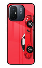 Red Velocity Redmi 12C Glass Case