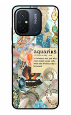 Aquarius Zodiac Redmi 12C Glass Case