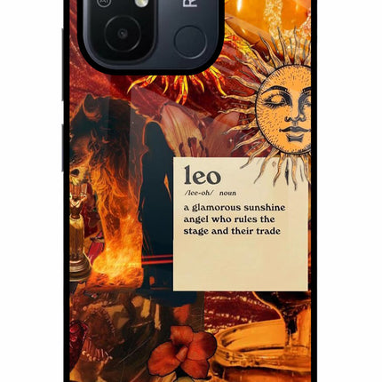 Leo Zodiac Redmi 12C Glass Case