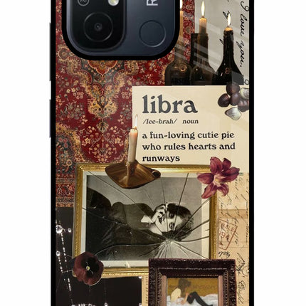 Libra Zodiac Redmi 12C Glass Case