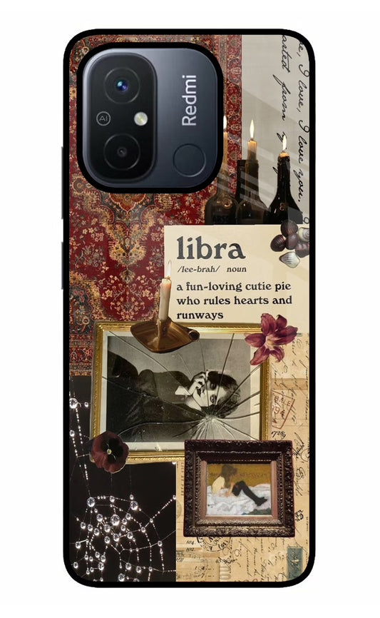 Libra Zodiac Redmi 12C Glass Case