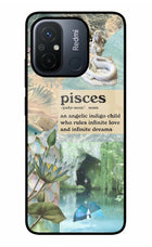Pisces Zodiac Redmi 12C Glass Case