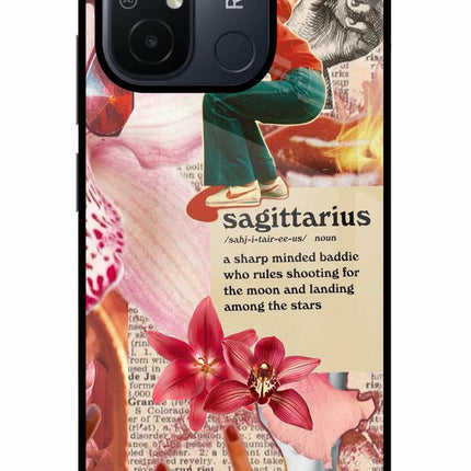 Sagittarius Zodiac Redmi 12C Glass Case