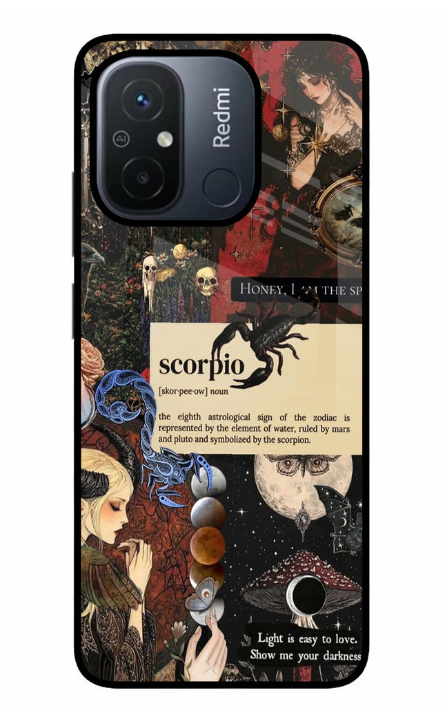 Scorpio Zodiac Redmi 12C Glass Case
