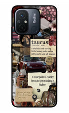 Taurus Zodiac Redmi 12C Glass Case