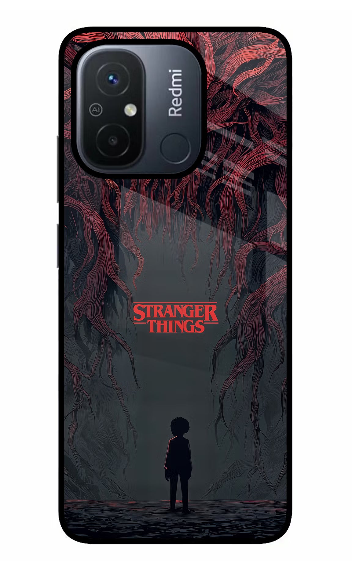 Ordinary Things Dark Side Redmi 12C Glass Case Back Cover by Casekaro