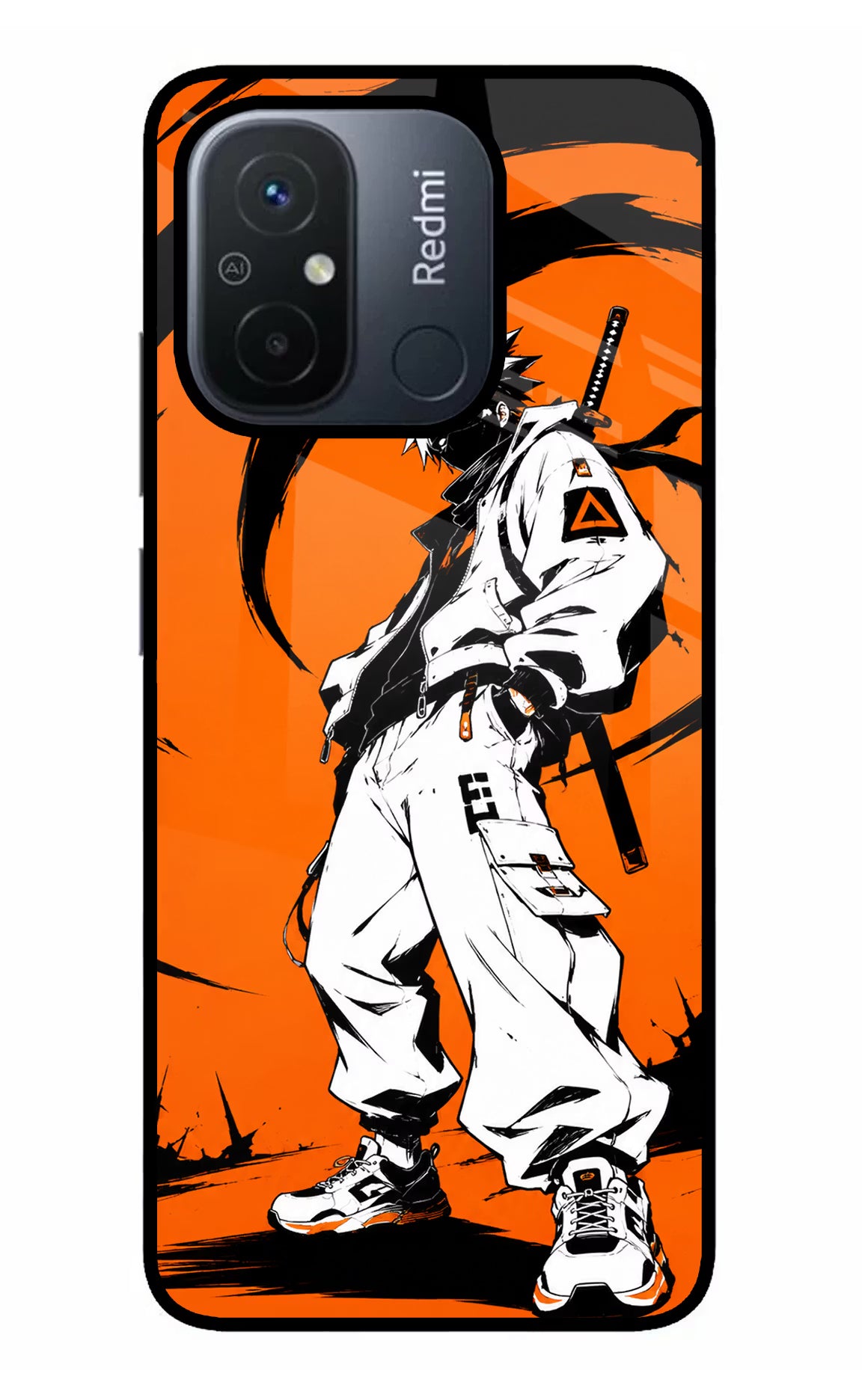 Street Samurai  Redmi 12C Glass Case