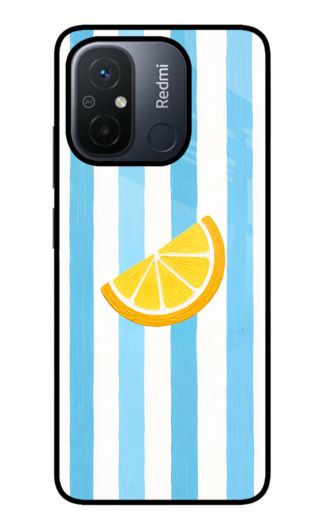 Summer Lemon Redmi 12C Glass Case