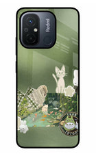 Aesthetic anime Redmi 12C Glass Case