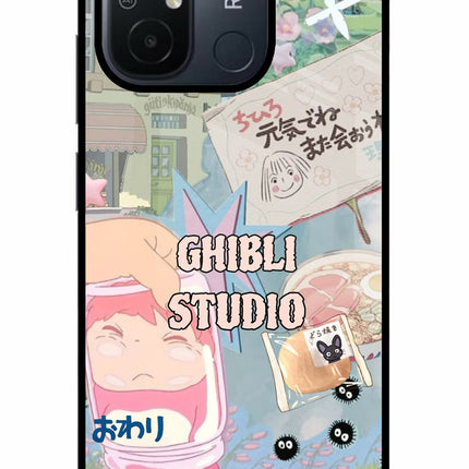 Studio Ghibli Redmi 12C Glass Case