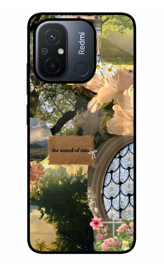 Rain Redmi 12C Glass Case