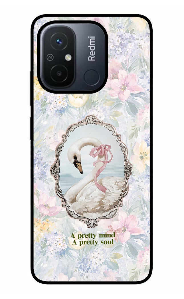 Pretty Mind Pretty Soul Redmi 12C Glass Case