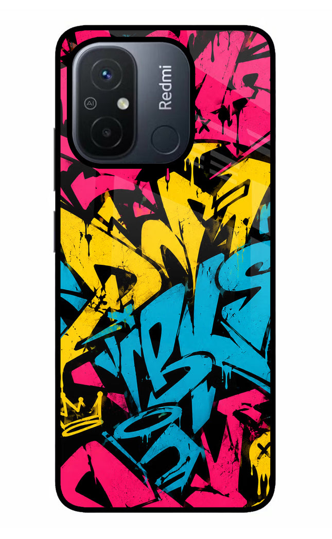 Graffiti Vibe Redmi 12C Glass Case