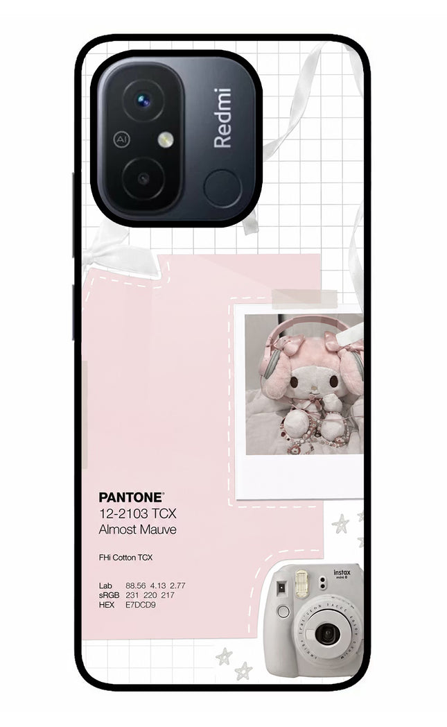 Pantone Asthetic Redmi 12C Glass Case