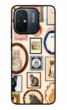 Mirror Cats Redmi 12C Glass Case