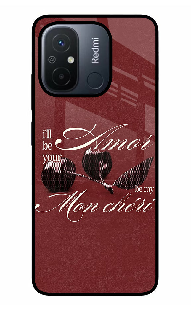 Velvet Cherry Redmi 12C Glass Case