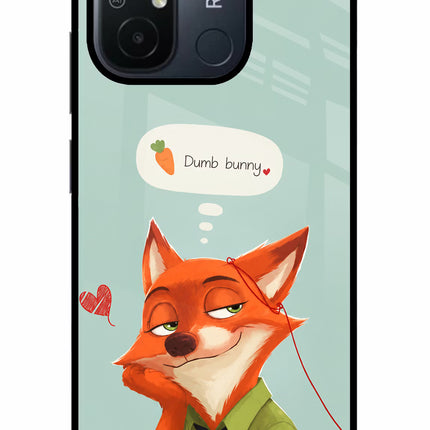 Nick Charm Redmi 12C Glass Case Back Cover by Casekaro
