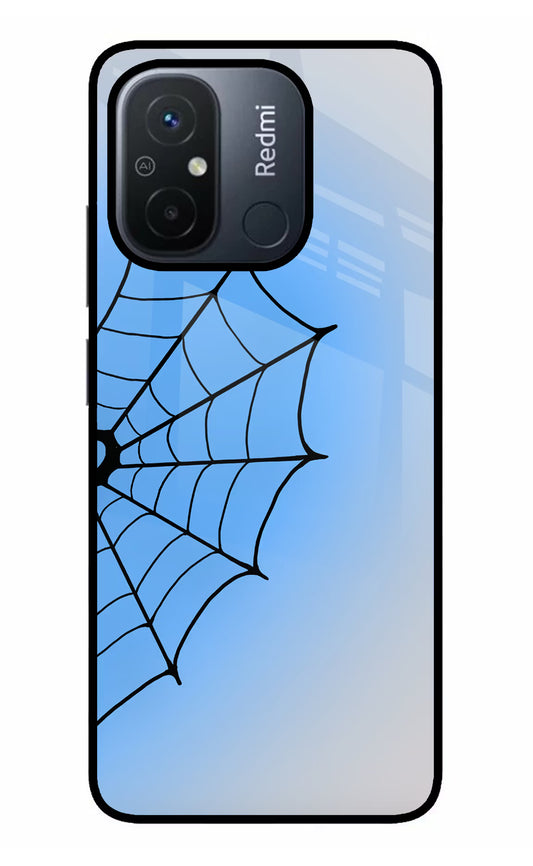 Blue Web Redmi 12C Glass Case