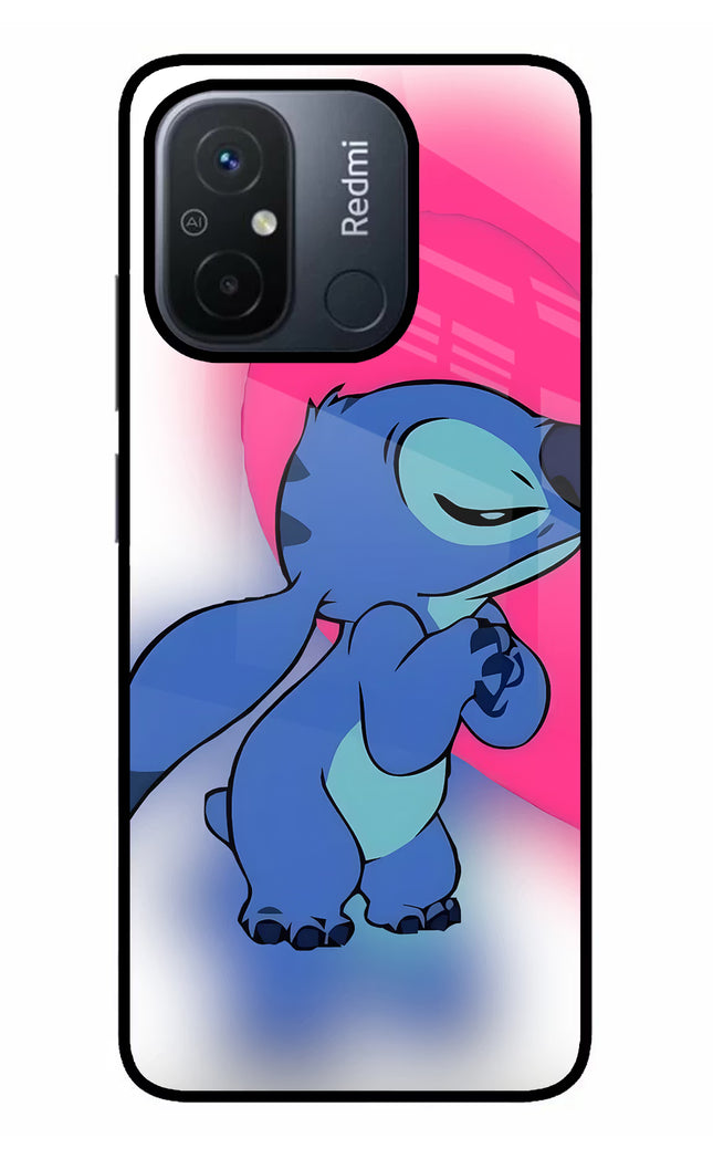 Stitch Hug Redmi 12C Glass Case