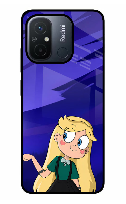 Star Glow Redmi 12C Glass Case