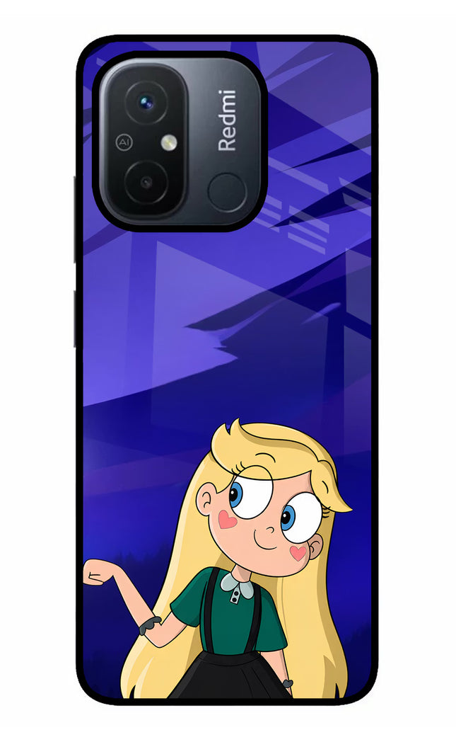 Star Glow Redmi 12C Glass Case