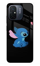 Stitch Crush Redmi 12C Glass Case