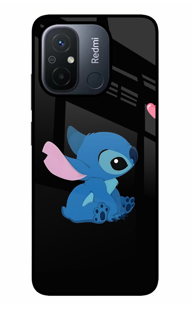 Stitch Crush Redmi 12C Glass Case