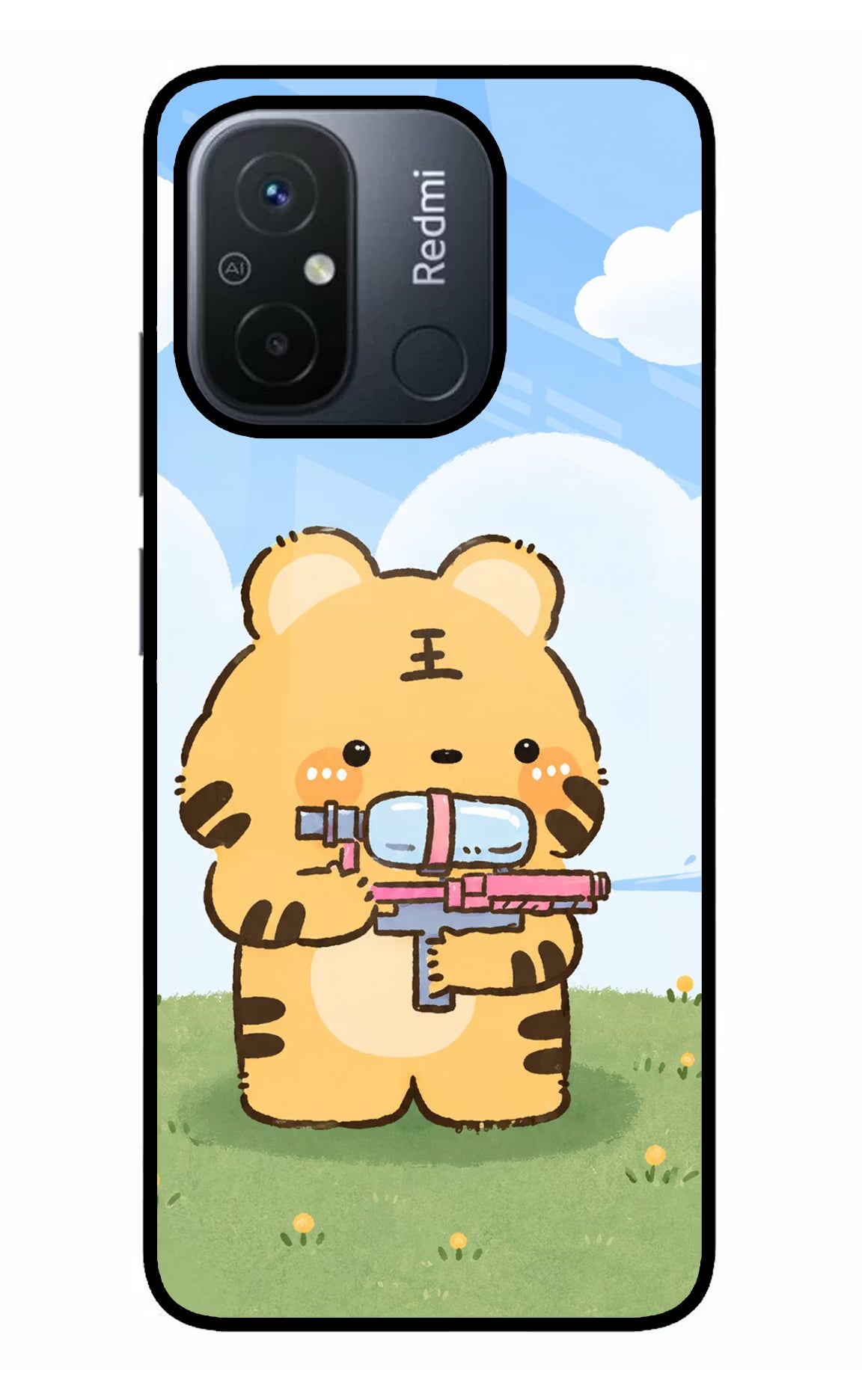 Tiger Treat Redmi 12C Glass Case