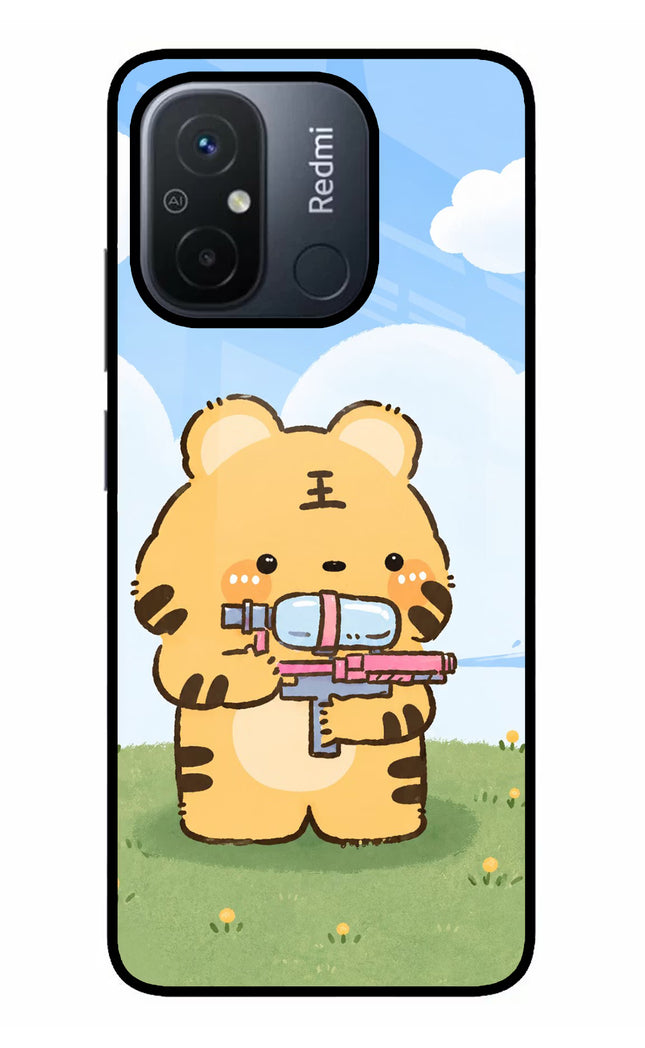 Tiger Treat Redmi 12C Glass Case