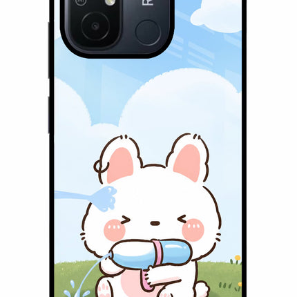 Bunny Treat Redmi 12C Glass Case