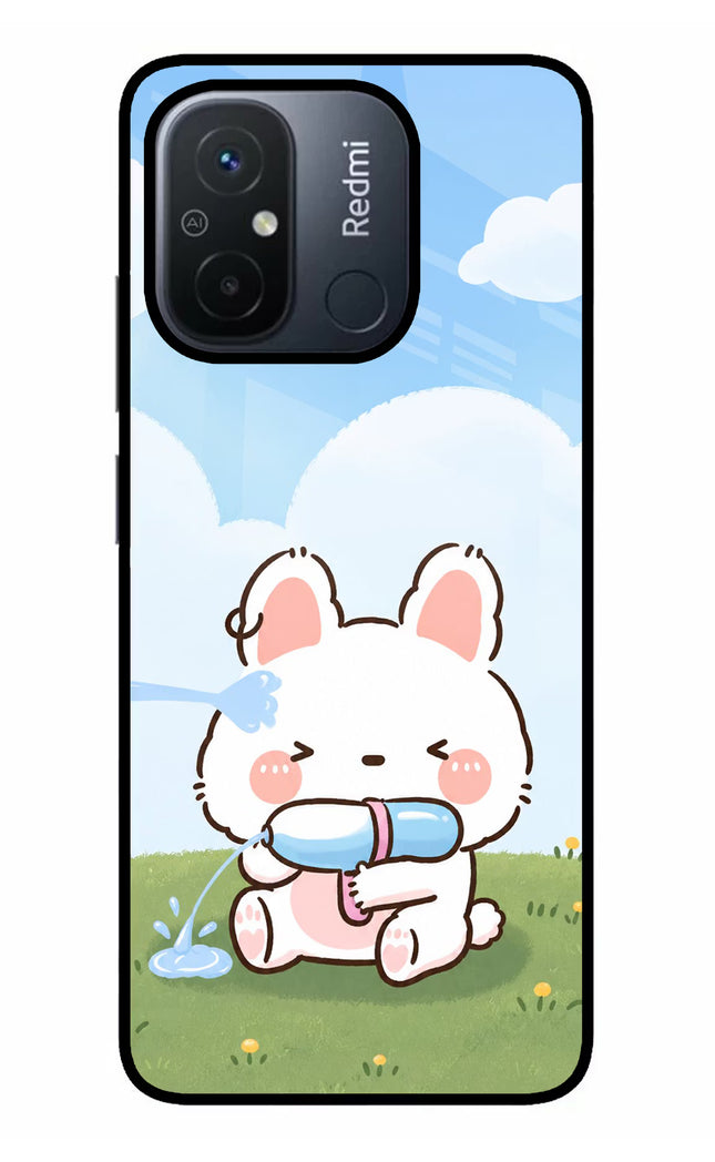 Bunny Treat Redmi 12C Glass Case