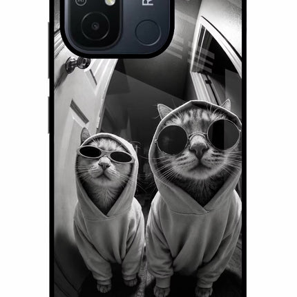 Hood Cats Redmi 12C Glass Case