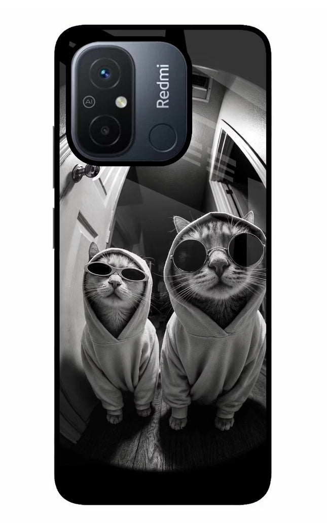 Hood Cats Redmi 12C Glass Case