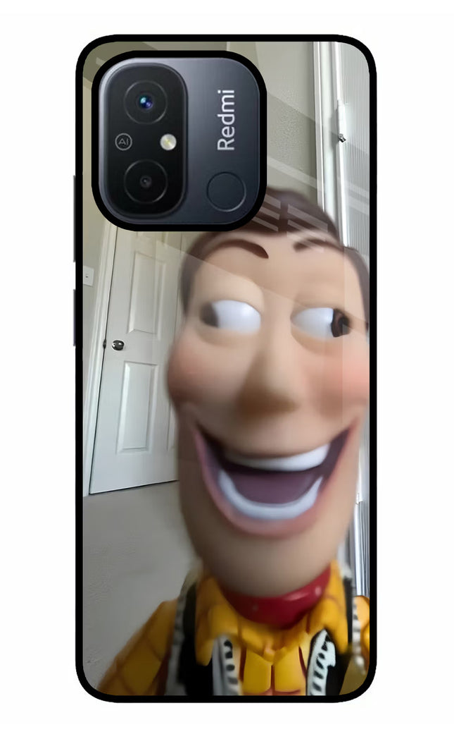 Side Eye Woody Redmi 12C Glass Case