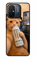 Gamer Cat Energy Redmi 12C Glass Case
