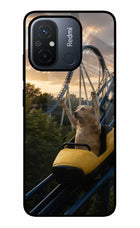 Rollercoaster Dog Redmi 12C Glass Case