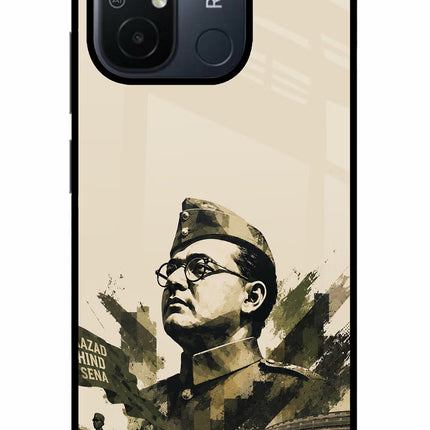 Netaji Rising Redmi 12C Glass Case