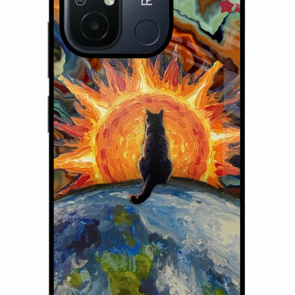 Sunrise Beyond Redmi 12C Glass Case Back Cover by Casekaro
