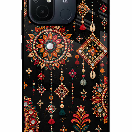 Boho Noir Redmi 12C Glass Case
